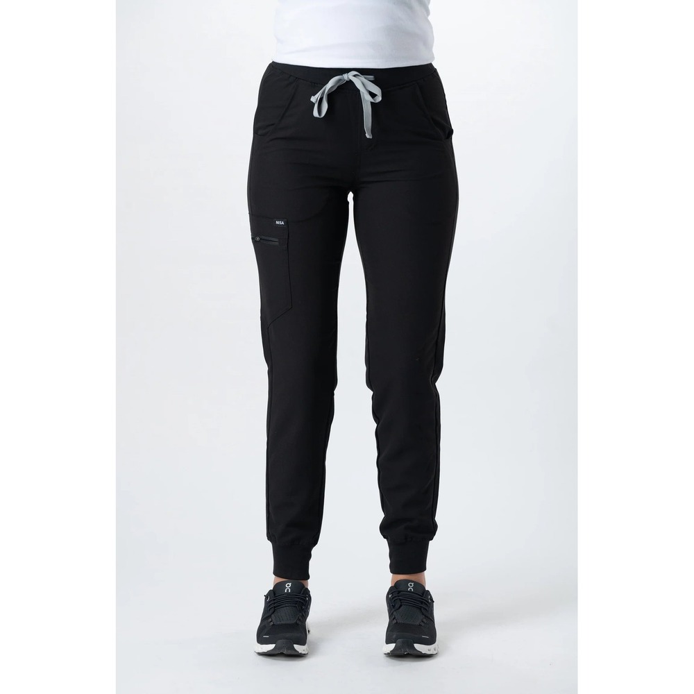 FIGS Zamorra Jogger Scrub Pants Black Technical Collection M/T Tall